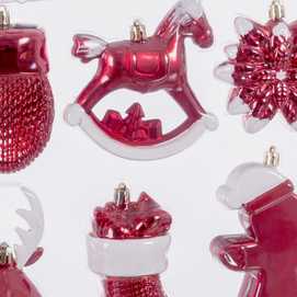 S/6 FIGURAS PLÁSTICO ROJO