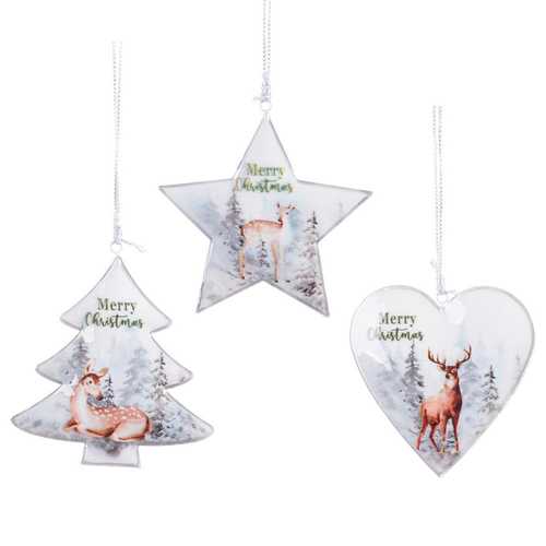 COLGANTE CIERVO METAL 3/M 8,50 X 10 CM