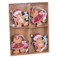 S/4 COLGANTE MUÑECO JENGIBRE MADERA 5 X 6 CM