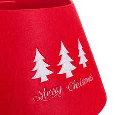 CUBRE PIE ÁRBOL X'MAS FIELTRO ROJO 57 X 28 CM CUBRE PIE ÁRBOL X'MAS FIELTRO ROJO 57 X 28 CM