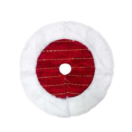 CUBRE PIE ÁRBOL POLIESTER ROJO 60 X 60 CM