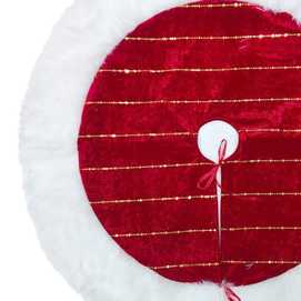 CUBRE PIE ÁRBOL POLIESTER ROJO 80 X 80 CM