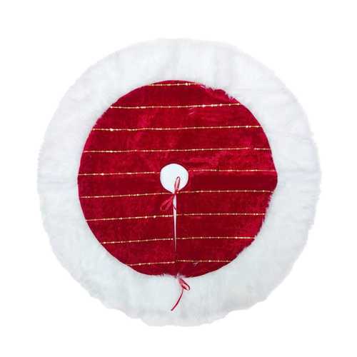 CUBRE PIE ÁRBOL POLIESTER ROJO 80 X 80 CM