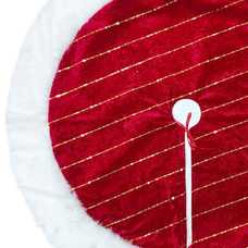 CUBRE PIE ÁRBOL POLIESTER ROJO 100 X 100 CM CUBRE PIE ÁRBOL POLIESTER ROJO 100 X 100 CM