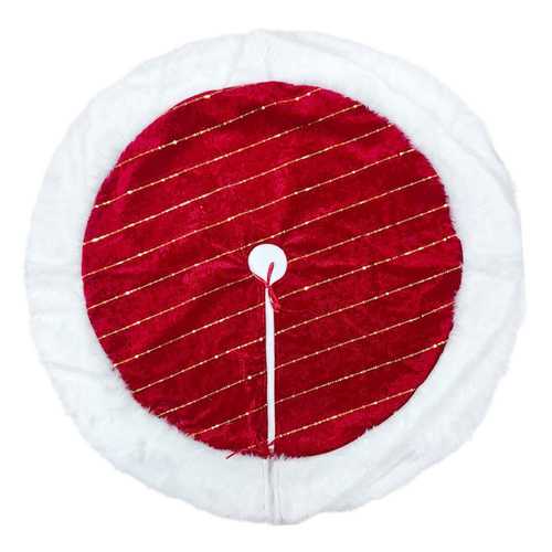 CUBRE PIE ÁRBOL POLIESTER ROJO 100 X 100 CM