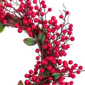 CORONA ACEBO CON HOJAS 45 X 45 CM