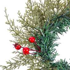 CORONA HOJAS Y ACEBO 30 X 30 CM