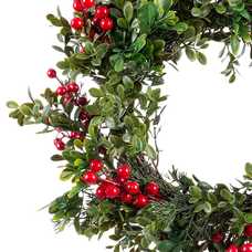 CORONA ACEBO PLÁSTICO 41 X 41 X 10 CM CORONA ACEBO PLÁSTICO 41 X 41 X 10 CM