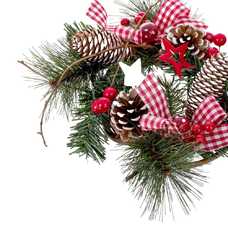 CORONA ACEBO LAZOS PVC 25 X 5 X 25 CM CORONA ACEBO LAZOS PVC 25 X 5 X 25 CM