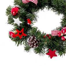 CORONA LAZOS Y SETAS PVC 30 X 10 X 30 CM