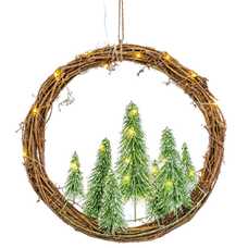 CORONA 7 ÁRBOLES Y 20 LUCES 46 X 10 X 46 CM CORONA 7 ÁRBOLES Y 20 LUCES 46 X 10 X 46 CM