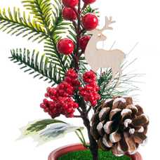 MACETA ACEBO Y PIÑA PLÁSTICO 23 CM MACETA ACEBO Y PIÑA PLÁSTICO 23 CM