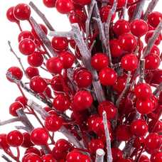 ÁRBOL ACEBO MADERA/PLÁSTICO ROJO 20 X 20 X 40 CM