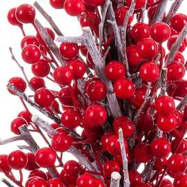 ÁRBOL ACEBO MADERA/PLÁSTICO ROJO 20 X 20 X 40 CM