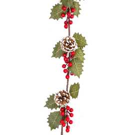 GUIRNALDA ACEBO HOJAS PLÁSTICO 150 CM