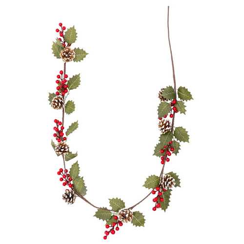 GUIRNALDA ACEBO HOJAS PLÁSTICO 150 CM