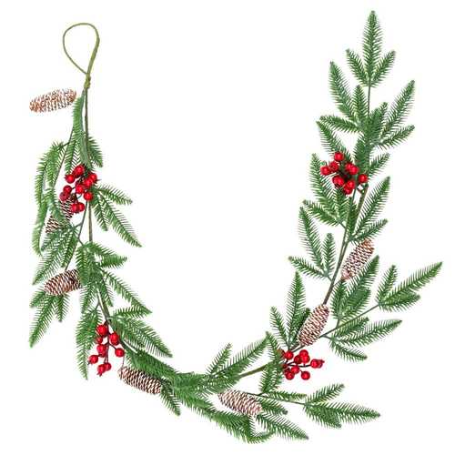 GUIRNALDA ACEBO HOJAS PVC 150 CM