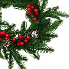 CORONA ACEBO HOJAS PVC 40 CM CORONA ACEBO HOJAS PVC 40 CM