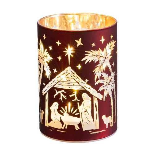 LÁMPARA LED NACIMIENTO CRISTAL 7 X 7 X 10 CM