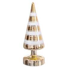 ÁRBOL 10 LEDS CRISTAL PLATA 9 X 9 X 25 CM