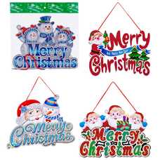COLGANTE FELIZ NAVIDAD PAPEL 4/M 30 X 20 CM