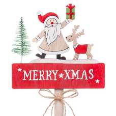 PINCHO MACETA PAPA NOEL MADERA 12,50 X 1 X 34,50 CM PINCHO MACETA PAPA NOEL MADERA 12,50 X 1 X 34,50 CM