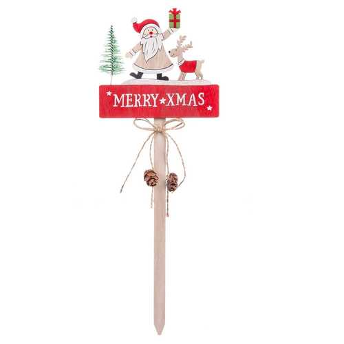 PINCHO MACETA PAPA NOEL MADERA 12,50 X 1 X 34,50 CM