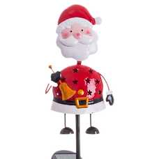 LÁMPARA SOLAR PAPA NOEL METAL 12 X 6 X 74 CM LÁMPARA SOLAR PAPA NOEL METAL 12 X 6 X 74 CM