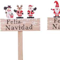 STICK PAPA NOEL MADERA 2/M 22 X 0,40 X 52 CM