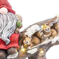 PAPA NOEL CON LUZ TRONCO MAGNESIA 47,50 X 19,50 X 36,50 CM