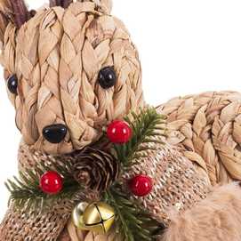 CIERVO SENTADO DE PAJA FOAM 20 X 12 X 19 CM