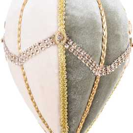 GLOBO TERCIOPELO-FOAM VERDE 13 X 13 X 28 CM