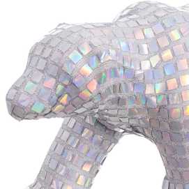 OSO CRISTALES POLIÉSTER-FOAM PLATA 28 X 12 X 21 CM