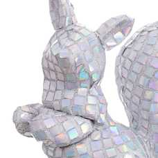 ARDILLA CRISTALES POLIÉSTER-FOAM PLATA 14 X 8 X 18 CM