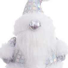PAPA NOEL CRISTALES POLIÉSTER-FOAM PLATA 14 X 11 X 24 CM
