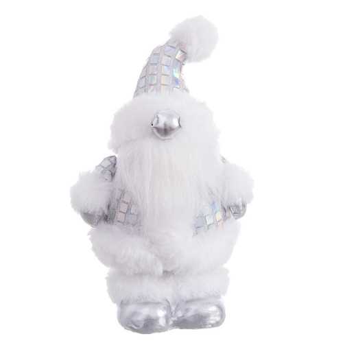 PAPA NOEL CRISTALES POLIÉSTER-FOAM PLATA 14 X 11 X 24 CM