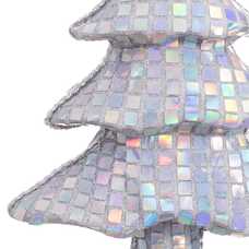 ÁRBOL CRISTALES POLIÉSTER-FOAM PLATA 19 X 8 X 30 CM