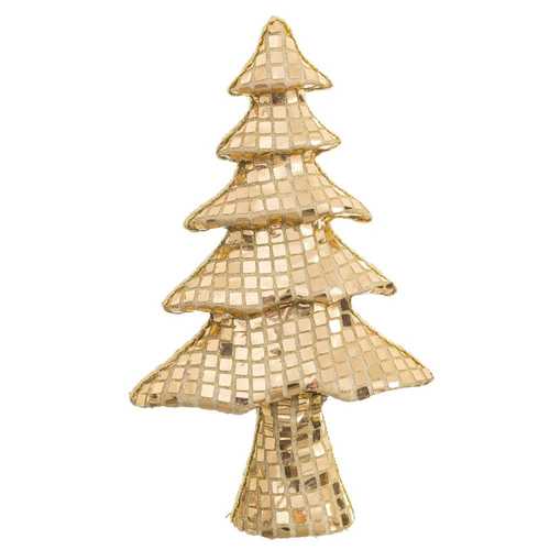 ÁRBOL CRISTALES POLIÉSTER-FOAM ORO 19 X 8 X 30 CM