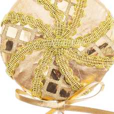 PIRULETA CRISTALES POLIÉSTER-FOAM ORO 8,50 X 1,50 X 24 CM PIRULETA CRISTALES POLIÉSTER-FOAM ORO 8,50 X 1,50 X 24 CM