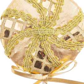 PIRULETA CRISTALES POLIÉSTER-FOAM ORO 8,50 X 1,50 X 24 CM