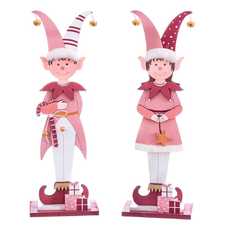 FIGURAS ELFOS MADERA 2/M 29,50 X 10 X 6 CM