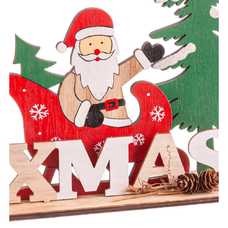 PEANA ÁRBOL PAPA NOEL MADERA 19,50 X 4,50 X 19,60 CM PEANA ÁRBOL PAPA NOEL MADERA 19,50 X 4,50 X 19,60 CM