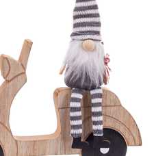 MOTO PAPA NOEL MADERA / TEJIDO 19 X 2 X 19 CM MOTO PAPA NOEL MADERA / TEJIDO 19 X 2 X 19 CM