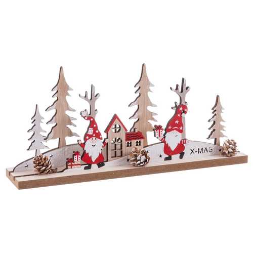 PEANA PAPA NOEL ÁRBOLES MADERA 26 X 5 X 12 CM