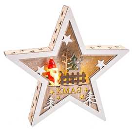 ESTRELLA CON LUZ MADERA 27 X 4,80 X 25,50 CM