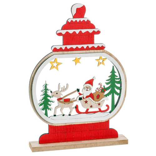 PEANA PAPA NOEL LINTERNA MADERA 17,80 X 3,50 X 25,50 CM