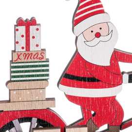 PEANA PAPA NOEL MOTO MADERA 14,30 X 4,50 X 12 CM