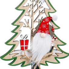 PEANA ÁRBOL PAPA NOEL MADERA 11 X 5 X 26,50 CM PEANA ÁRBOL PAPA NOEL MADERA 11 X 5 X 26,50 CM