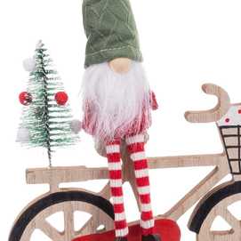 PEANA PAPA NOEL BICICLETA MADERA 19,50 X 5 X 25 CM