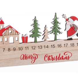 PEANA PAPA NOEL ADVIENTO MADERA 30 X 2 X 10 CM